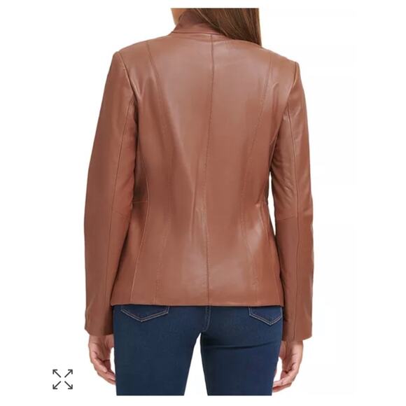 Cole Haan - NWT Fitted Leather Jacket - Picture 9 of 13